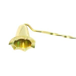 Brass Candle Snuffer Twisted Rod Star Shape Etched Bell Makers Mark Lac